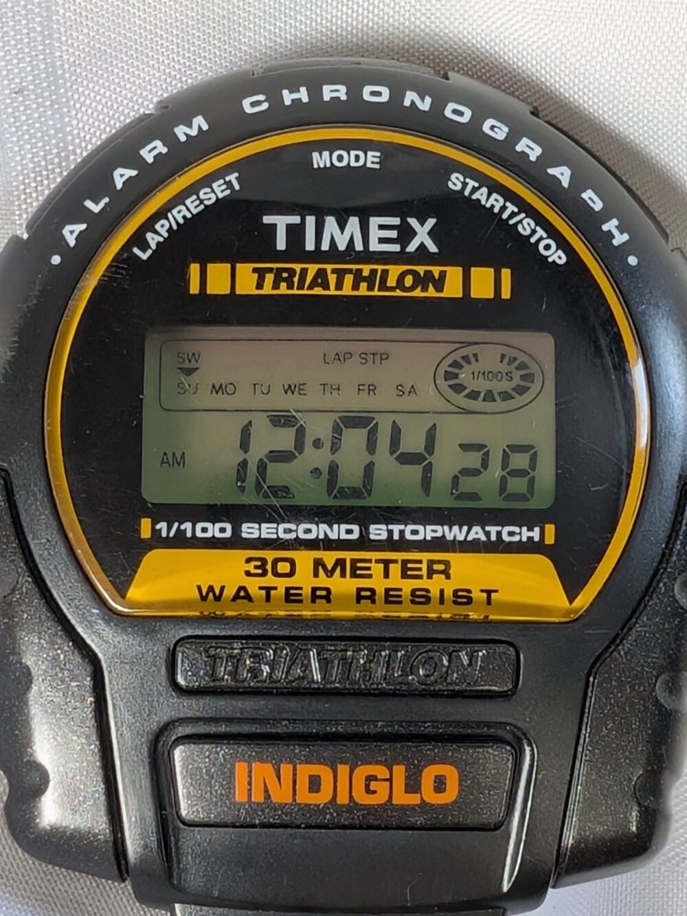 TIMEX TRIATHLON INDIGLO STOPWATCH DIGITAL TIMER SPORTS TRACK ALARM CHRONO WATCH